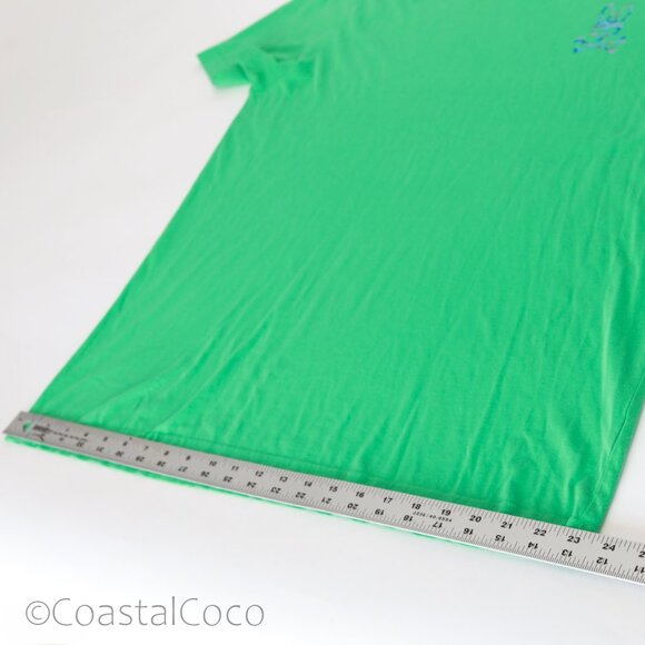 Psycho Bunny T-Shirt Mens XL 7 Green V-Neck Classic 100% Pima Cotton Streetwear - Picture 9 of 11